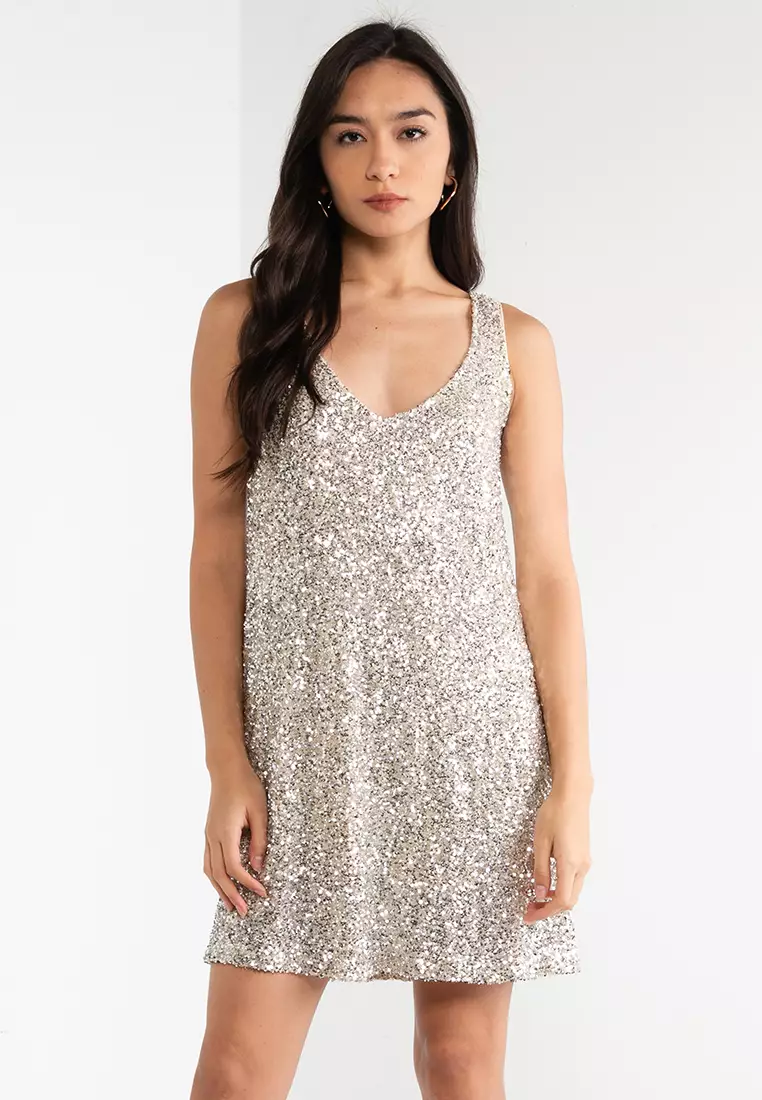 Sequin Ruby Mini Dress – Never Fully Dressed