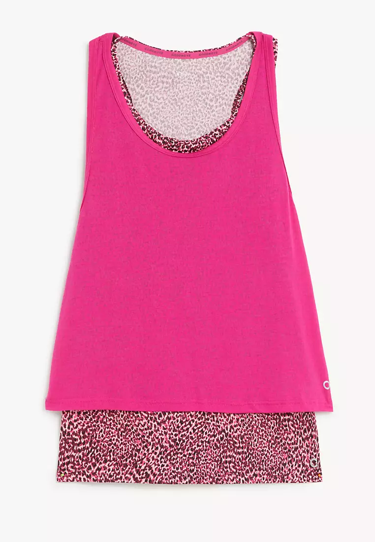 Printed 2-In-1 Vest Top