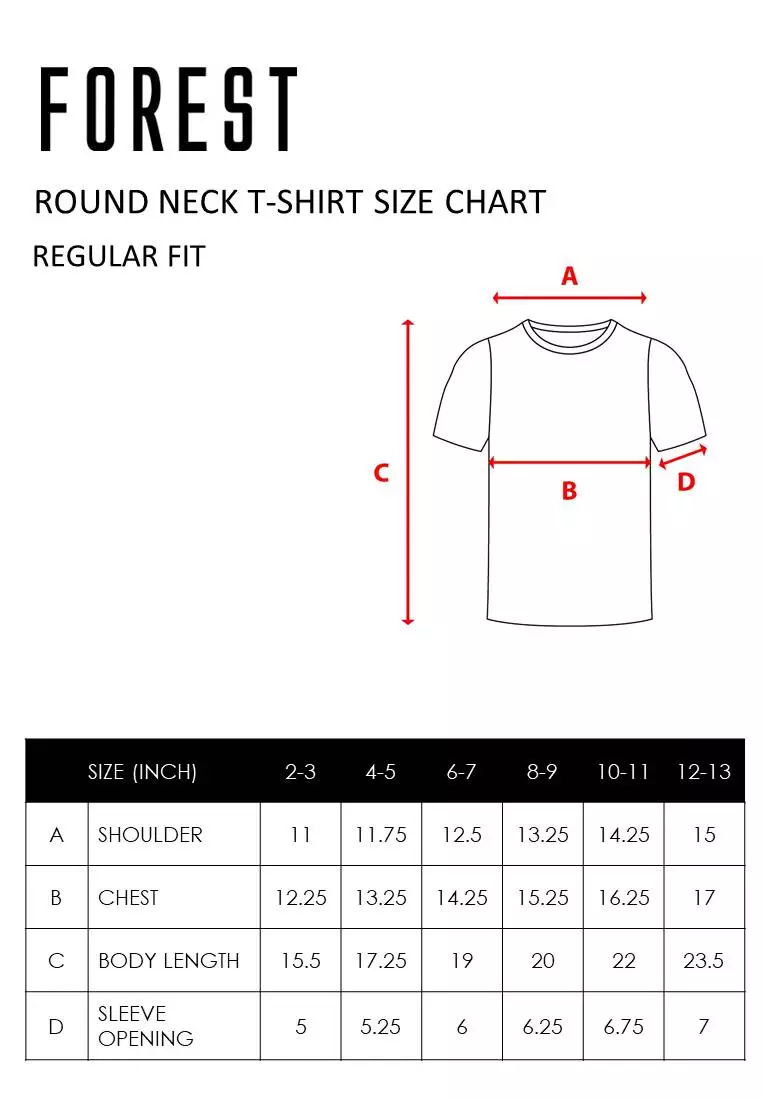 Forest Kids Unisex 100% Cotton Short Sleeve Plain Tee Boy Girl T Shirt Kids - FK2052 - 36DkGreyBlue