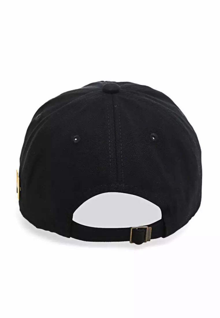 Drsh Topi Baseball Snapback Pria Wanita R Letters Emboss Adjustable Strap Material Cotton ORIGINAL - Black