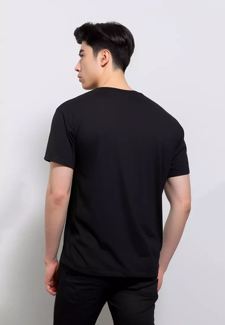 MTC55C logo JPN blk T-shirt Hitam
