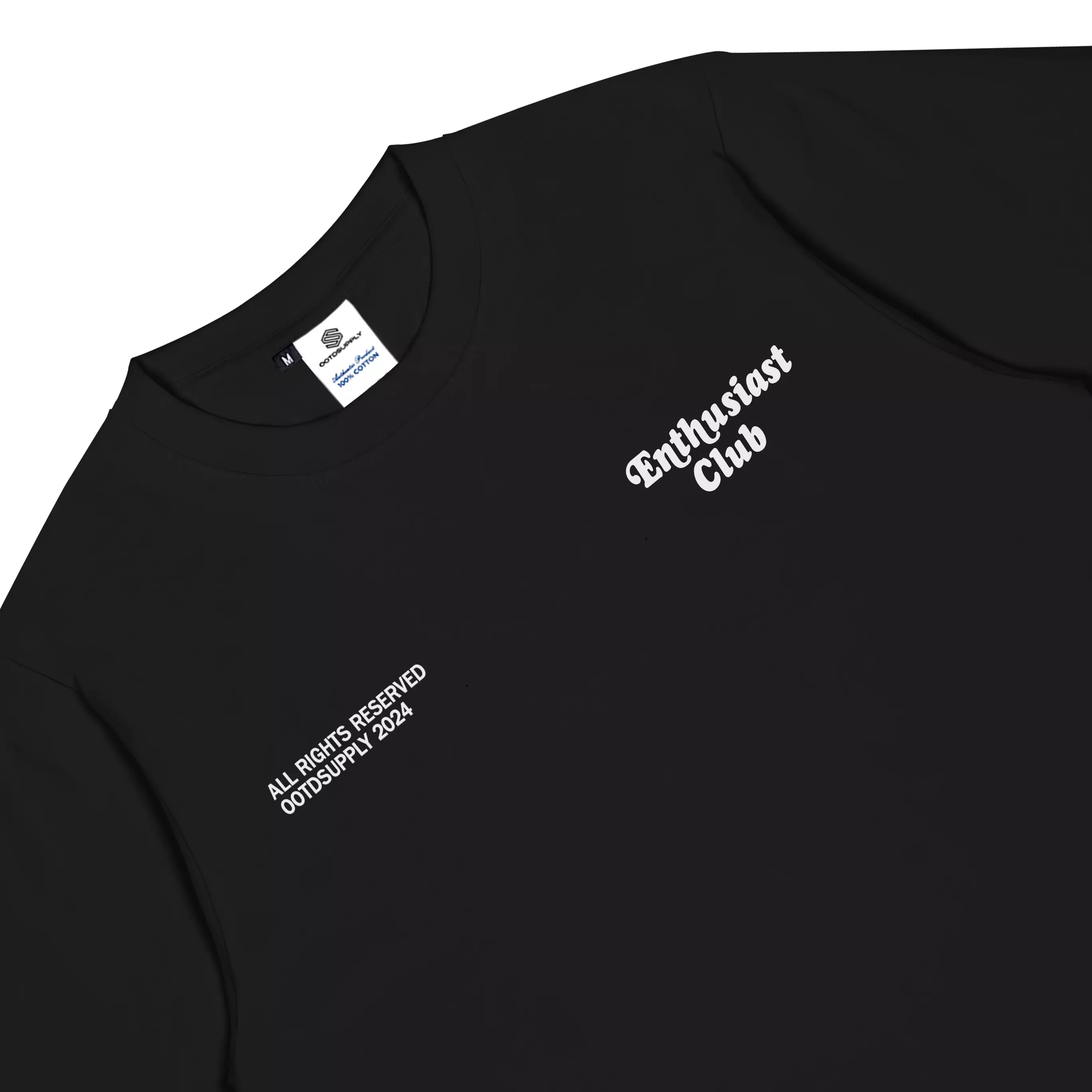 OOTDSUPPLY Reguler Tshirt 24s Alright Black Color | Kaos Pria & Wanita TS087