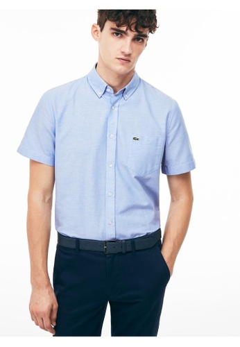 Lacoste blue Lacoste Men's Regular Fit Oxford Cotton Shirt 67680AACDC7F22GS_1