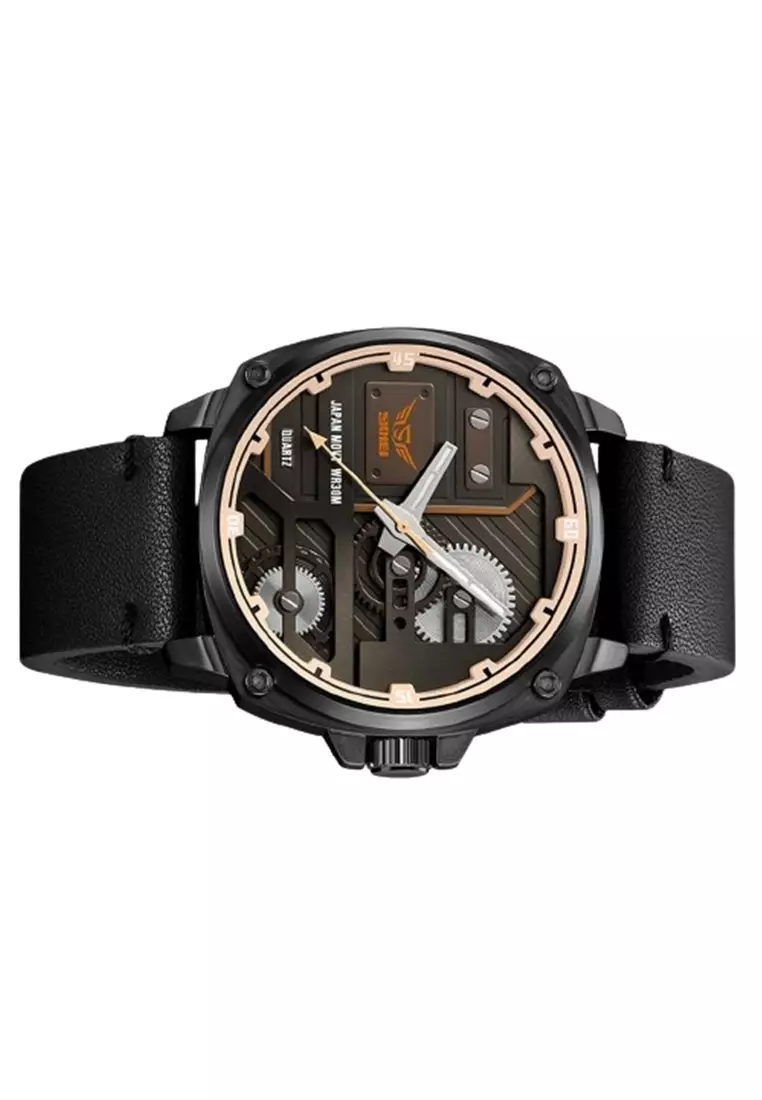 Jam Tangan Pria SKMEI 2289 Analog Leather Strap Anti Air ORIGINAL - Black