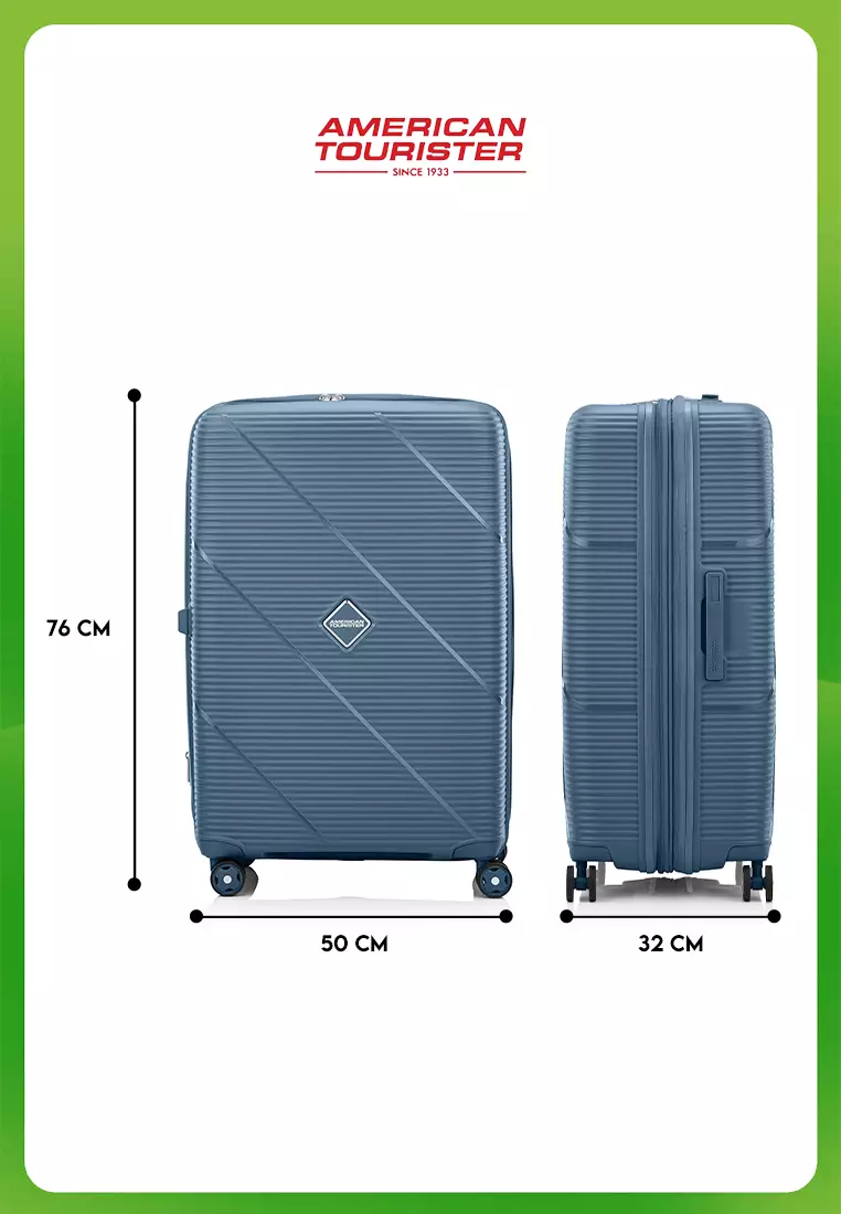 Bundle American Tourister Koper Ezylif Cabin Slate Blue + Ezylif Large Slate Blue