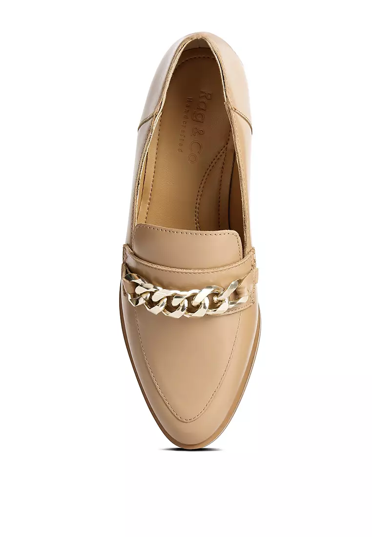 Nude Leather Slip-on