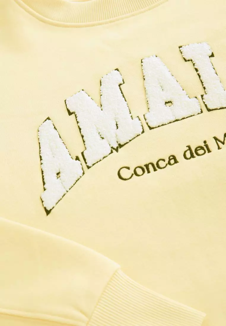 Yellow Boucle Amalfi City Graphic Sweat Top