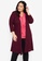 Curvy red Plus Size Knitted Straight Long Cardigan 69850AA472946EGS_1