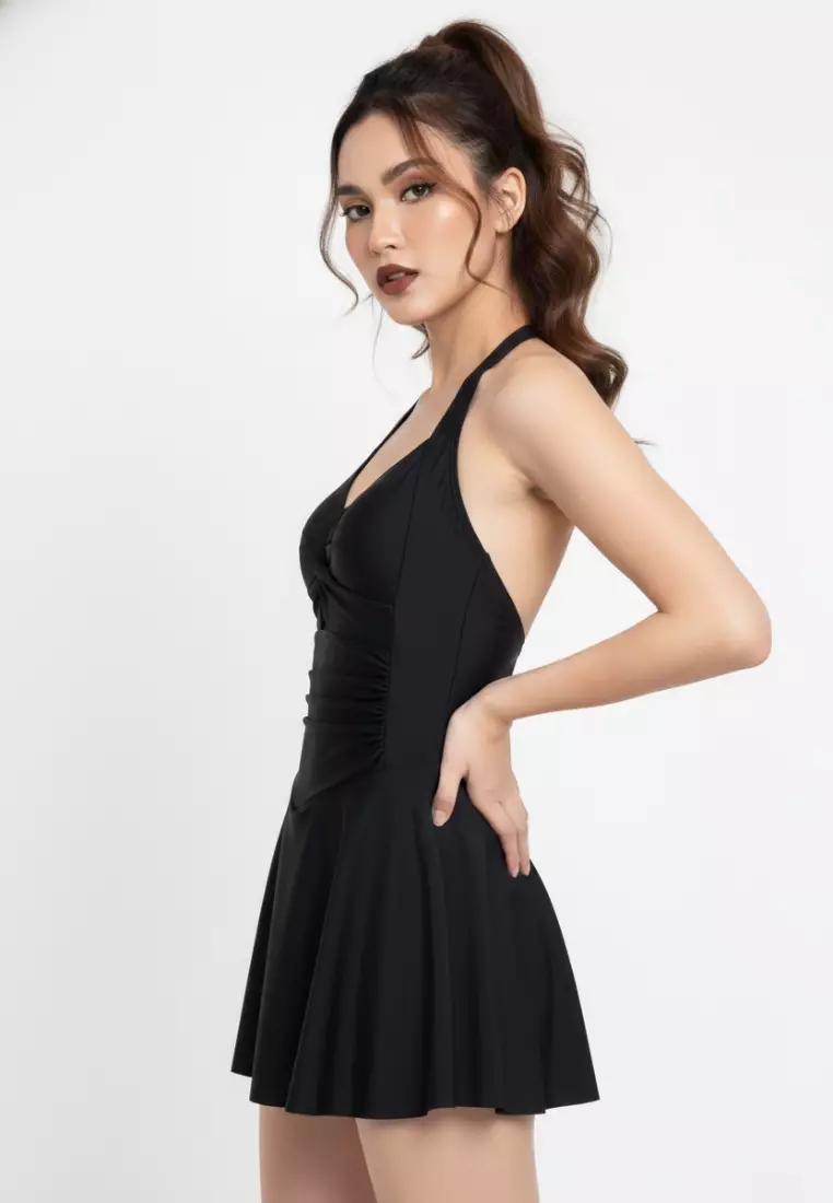 Cancer Swimdress One-Piece – Padded Wire-Free Swimsuit Dress Korean Style Women Swimwear