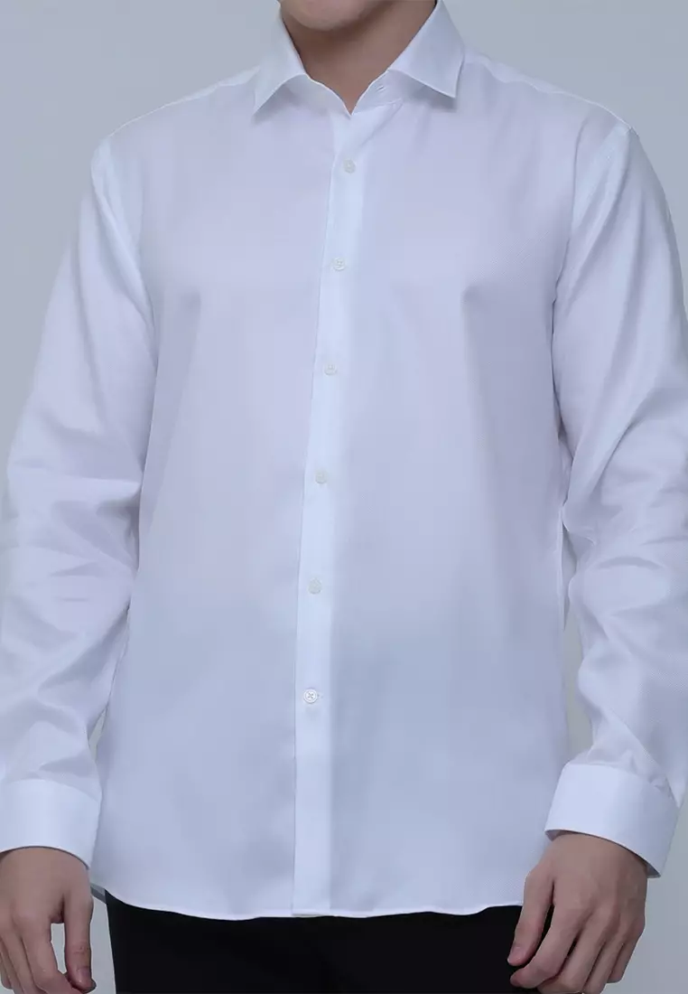 Slim Fit Two Ply Cotton Dress Shirt