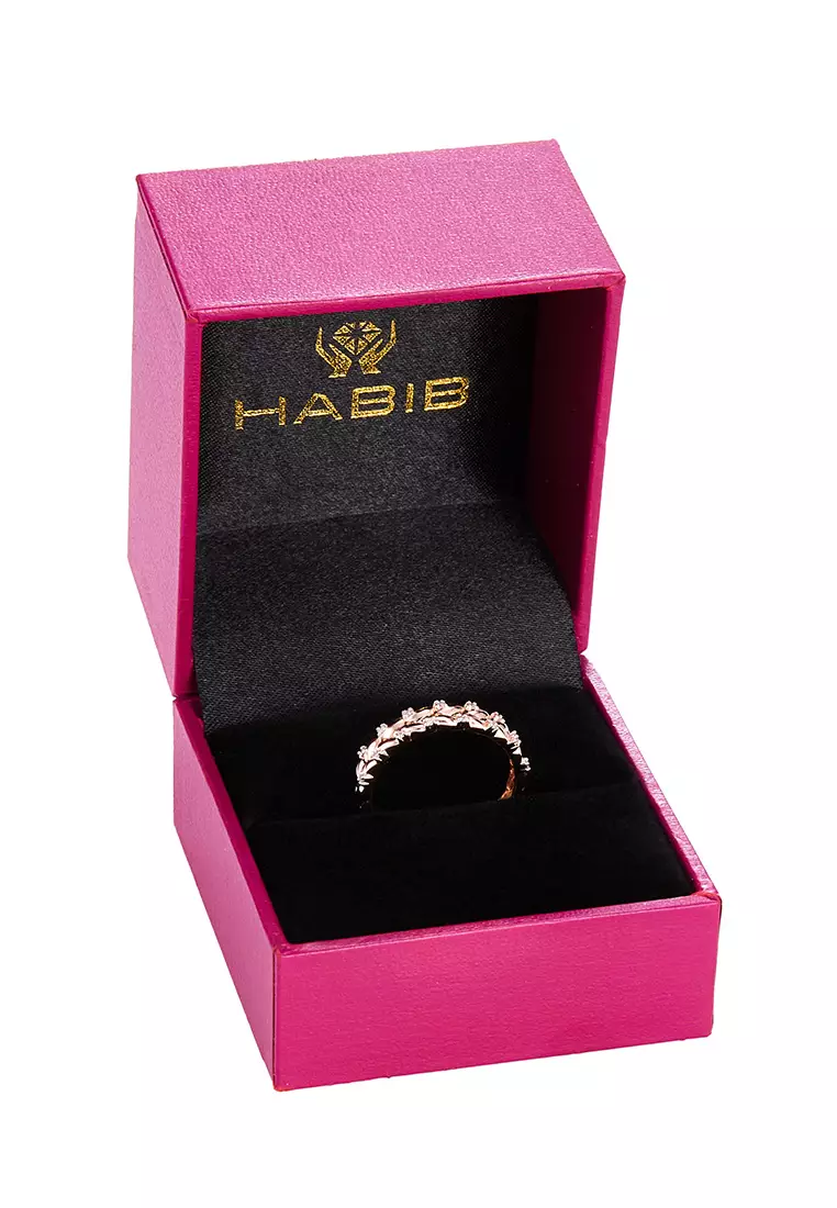 Buy HABIB HABIB Disney Frozen Braid Diamond Ring in 375/9K Rose Gold ...