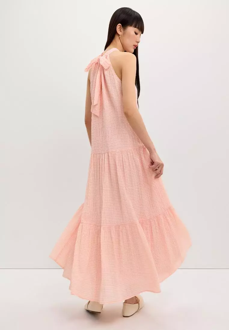 Gingham Halter Dress