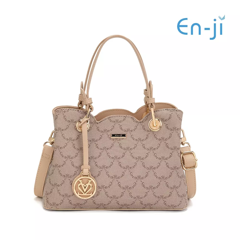 En-ji Gida Handbag Wanita Warna Khaki