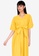 ZALORA BASICS yellow Balloon Sleeve Midi Dress 55E74AAE5A36D0GS_4