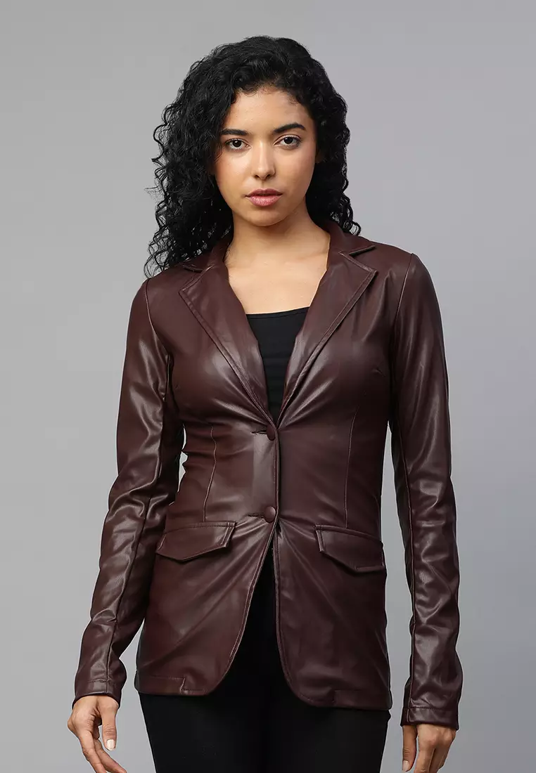 Buy London Rag Chocolate Ladies Long Blazer Online ZALORA Malaysia
