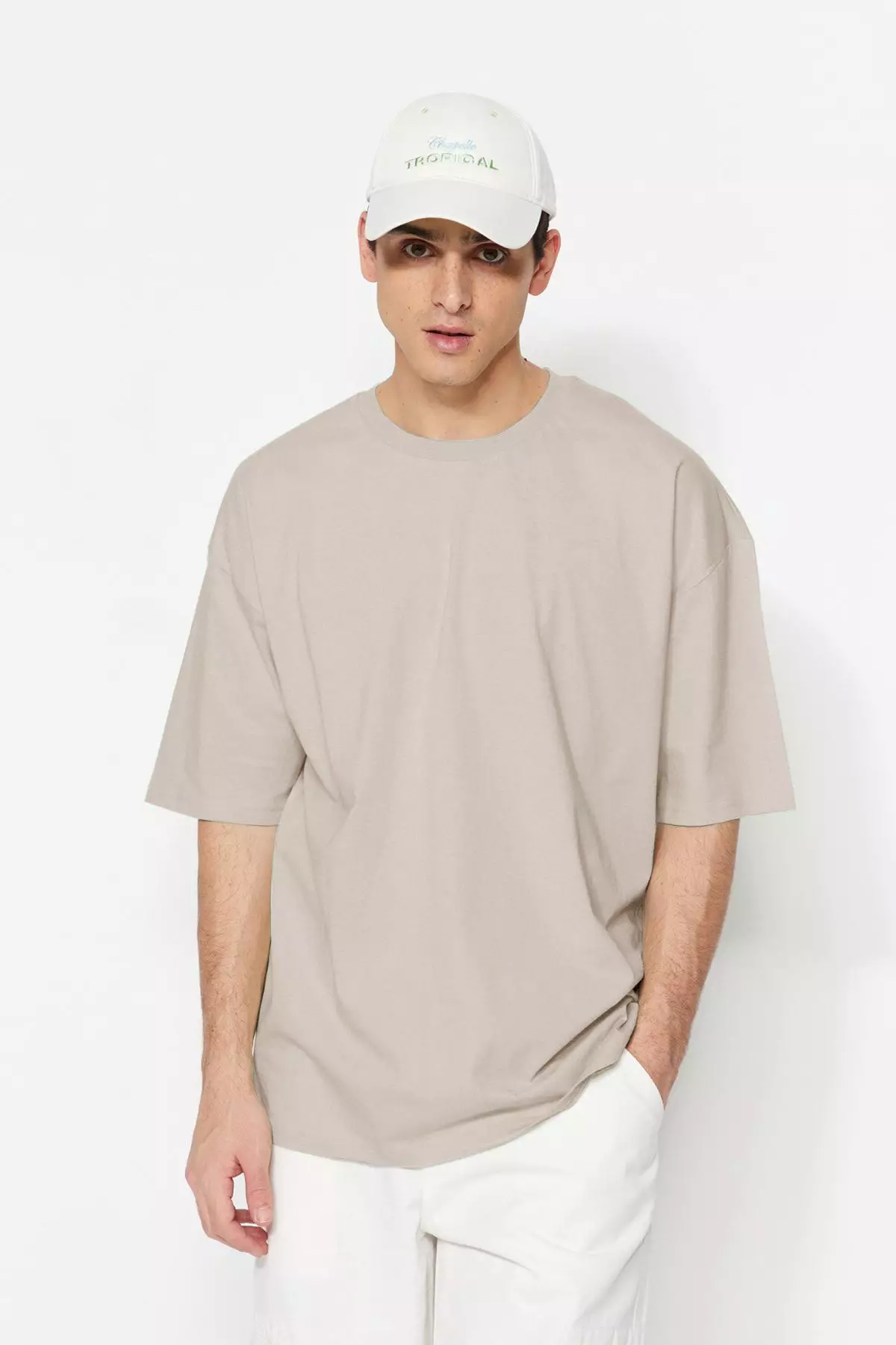 Oversize Stone T-Shirt - 100% Pc Bread - Short Sleeve - Tmns22Ts0318