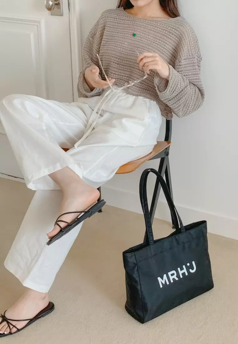 BONA Nylon Shoulder Bag All Black