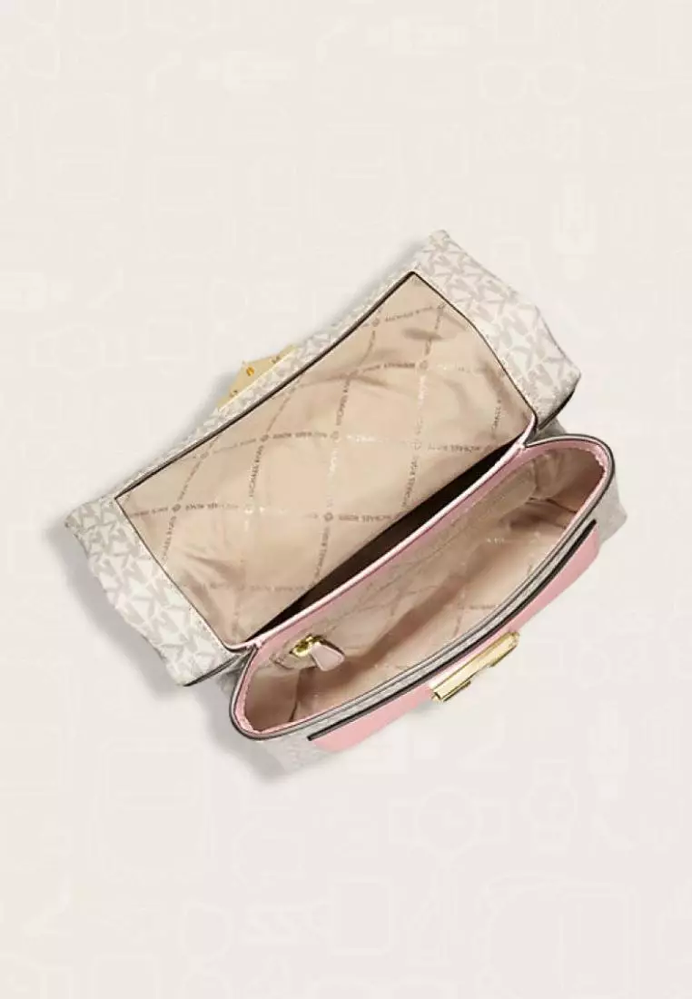 Michael Kors Cece Medium Logo Shoulder Bag Powder Blush Multi