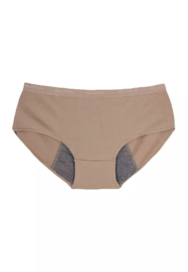 Womens Brown 2pk Seamless Period Underwear Mini Briefs