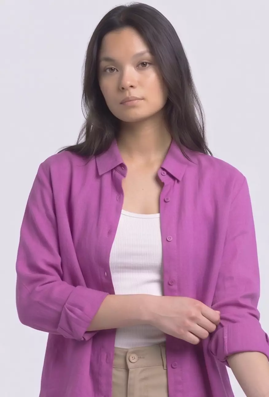 Kemeja Wanita Byan Pink Purple