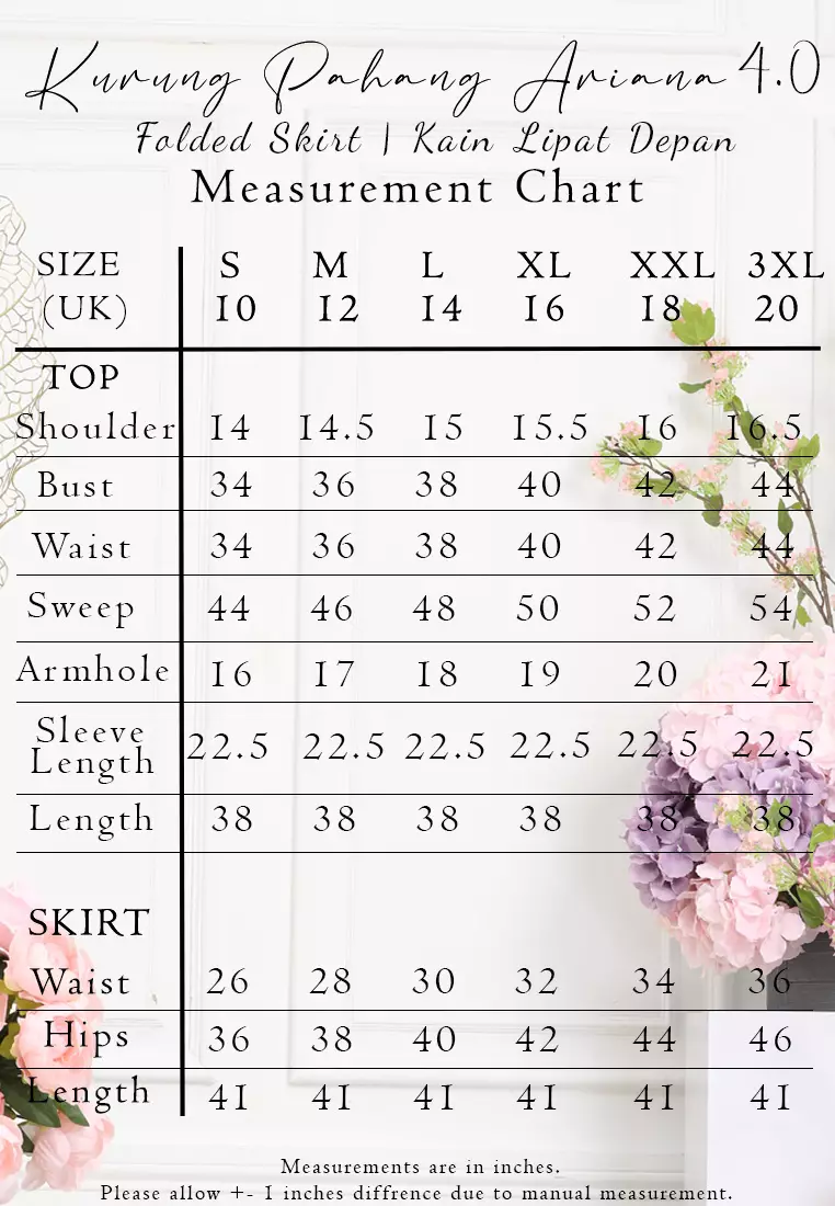 Tangelo Peach Plaid Floral Baju Kurung Pahang 4.0