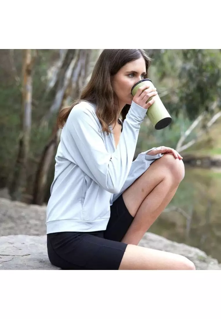 STTOKE Le Leakproof Ceramic Insulated Cup Power Coating 16Oz - Heather Green