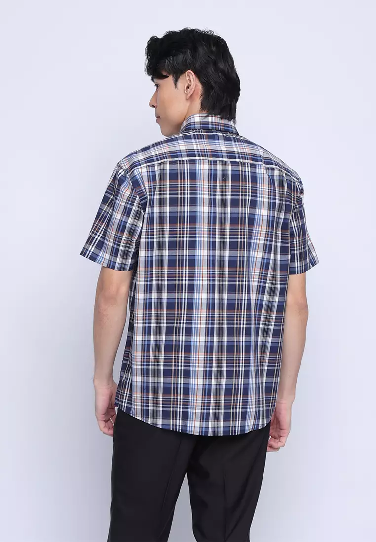 Plaid Casual Shirt With Contrast Trim