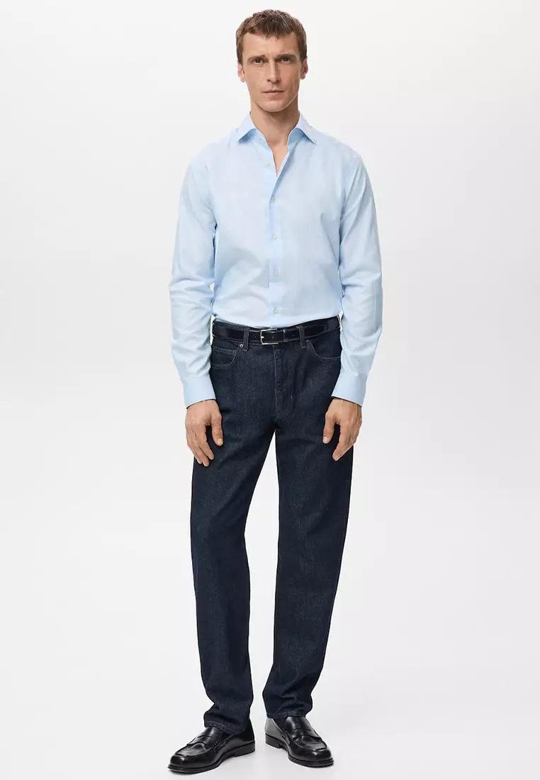 100% Cotton Slim-Fit Striped Shirt
