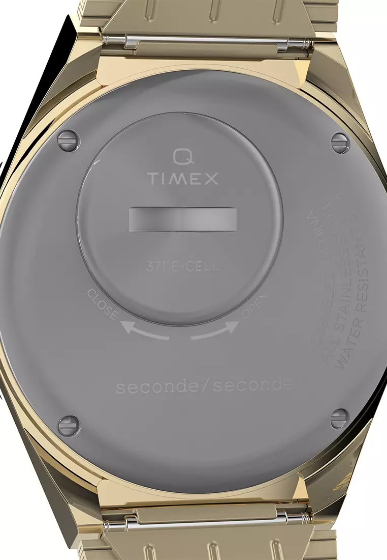 Timex Q Timex Seconde Two Tone Stainless Steel Analog Quartz Unisex Watch TW2W70700
