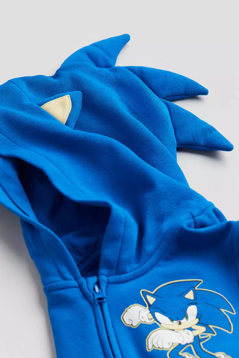 Sonic Printed zip-through hoodie