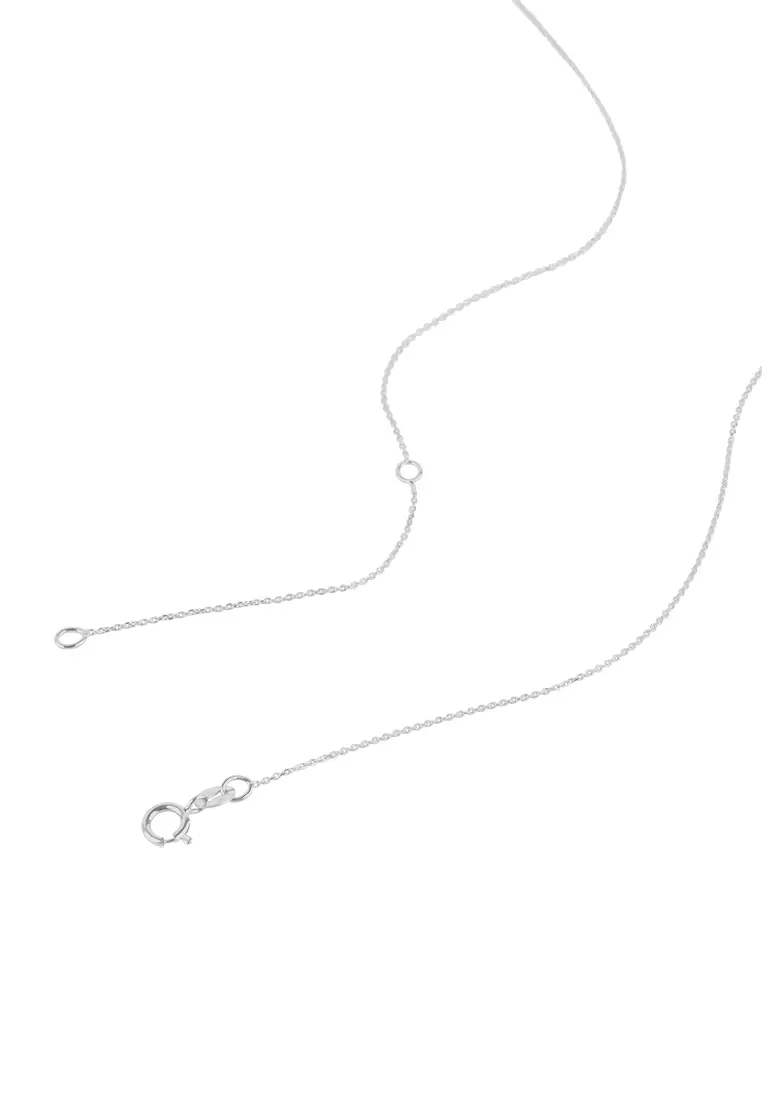 Diamond Necklace 14k White Gold