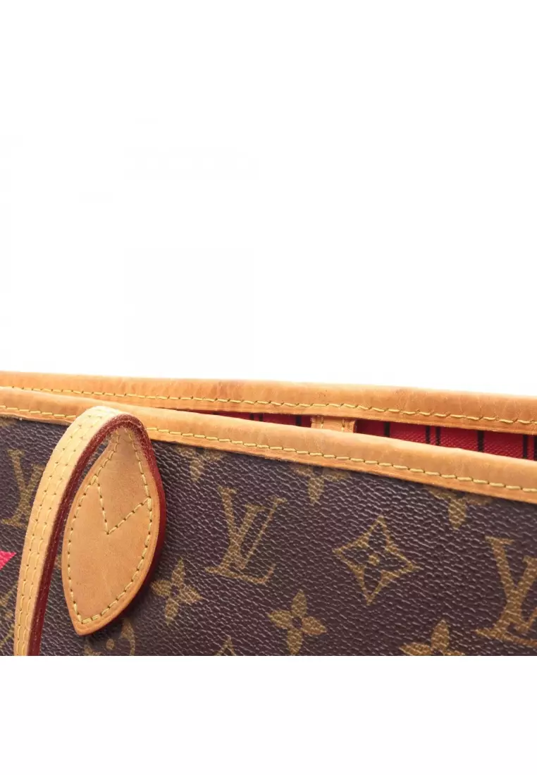 Pre-Loved Louis Vuitton Neverfull MM MonogramBay Shoulder bag tote bag PVC leather Brown multicolor