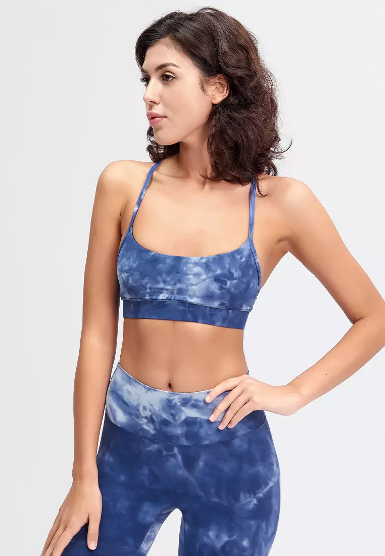 Bras Sexy Sports Bra Knitted Thread Letter Printing Wide Shoulder Strap  Stretch Anti Light Freedom QHAG From Stylefisher, $38.5