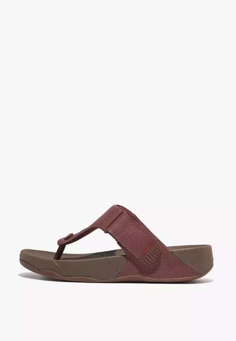 Discount on Fitflop  shoes - SKU: Fitflop Trakk Ii Mens Leather Toe-Post Sandals - Light Brown