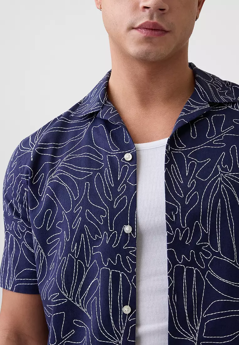 Standard Fit Linen-Blend Vacay Shirt
