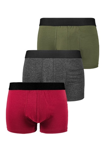 DRUM grey and red and green DRUM Waistband Trunks -3 PACK D1F2EUS1EE911AGS_1