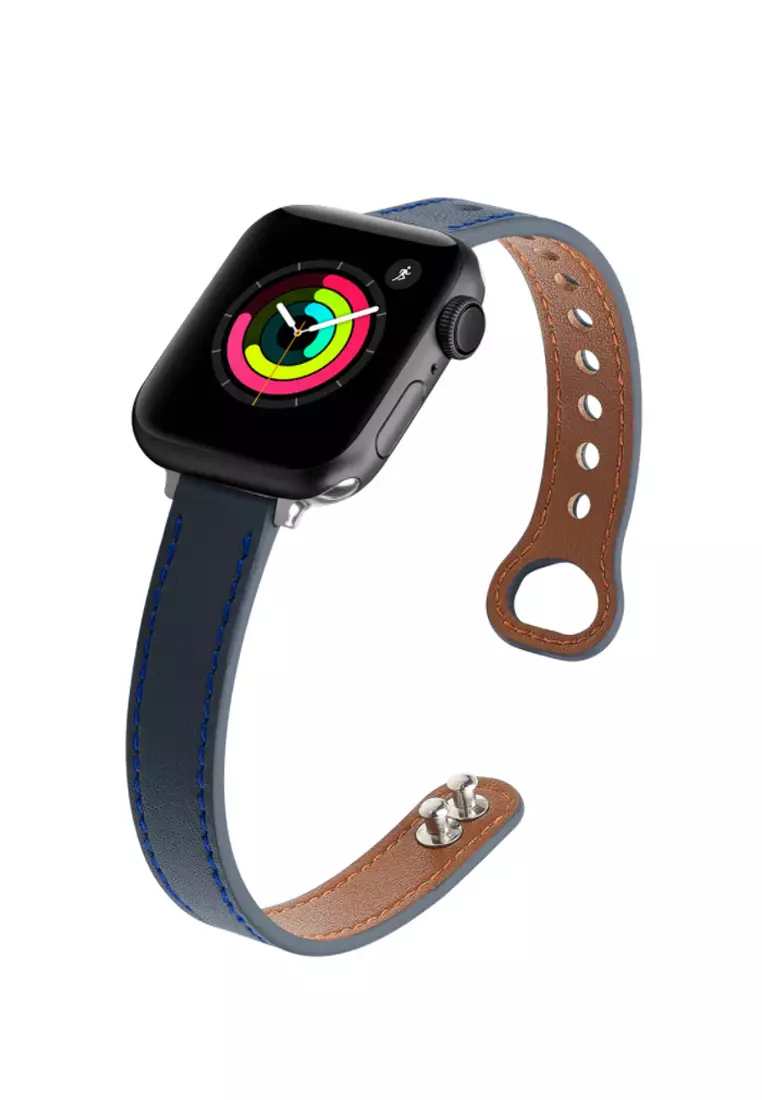 Buy Kings Collection Midnight Blue Genuine Leather Apple Watch