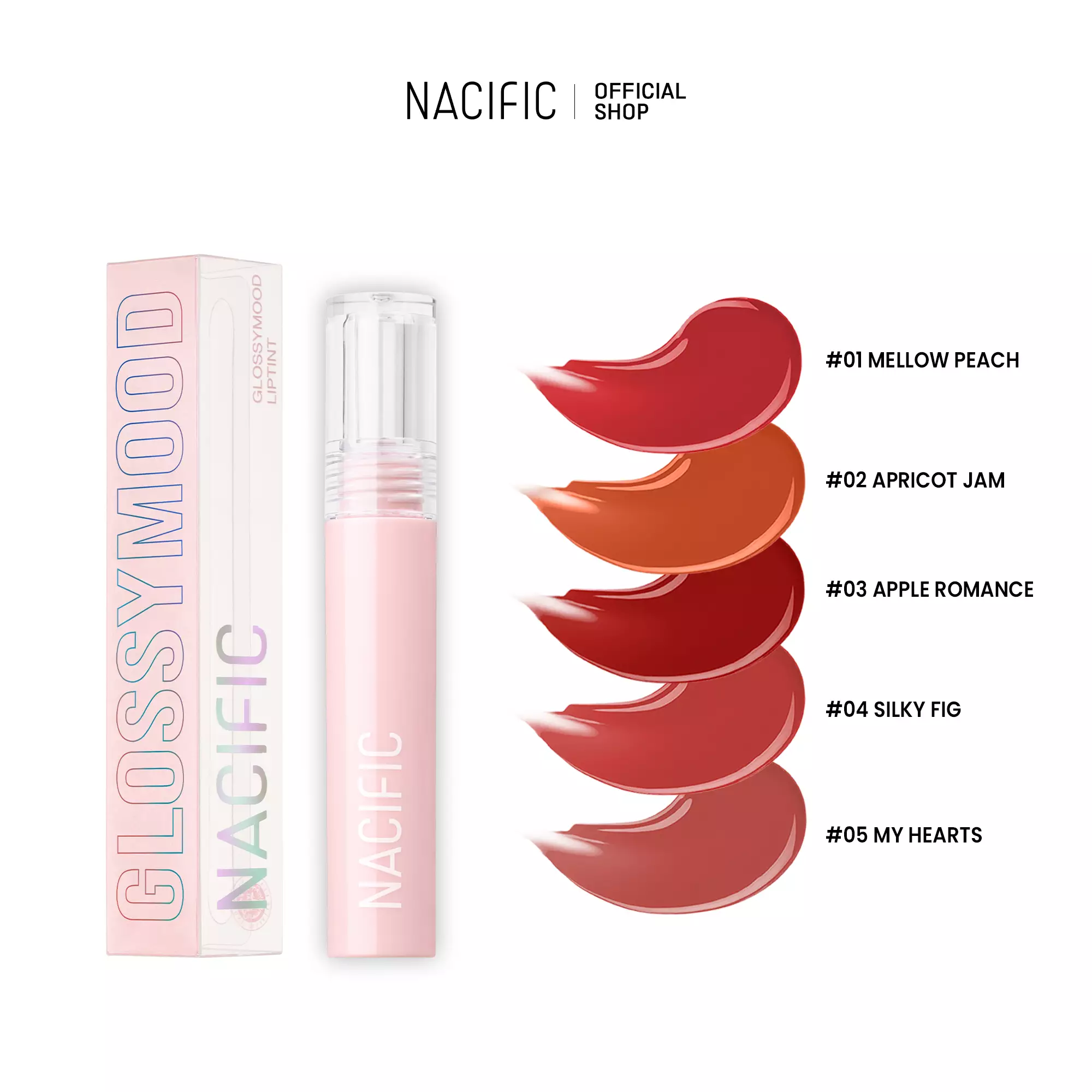 Nacific Glossy Mood Lip Tint - Apple Romance