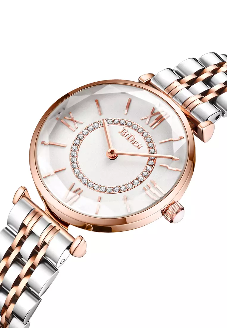 jan tangan wanita Klasik Mewah Atas Bisnis Jam Tangan Cewek Tali stainless steel