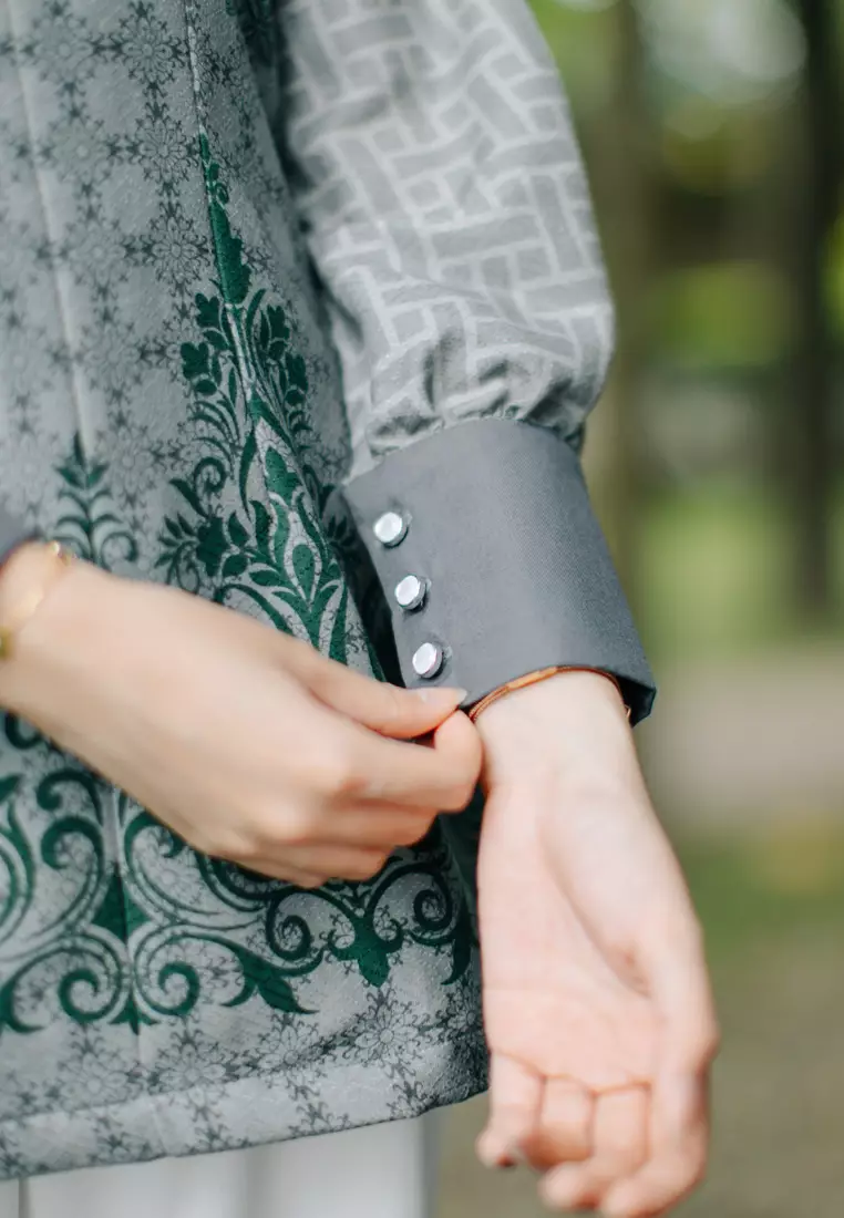 My Aksa Batik Wanita Blouse Dobby Furing Manisa Mavi Raya Series