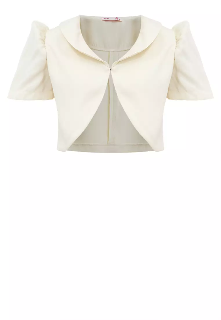 AVENI Rounded Shawl Collared Bolero
