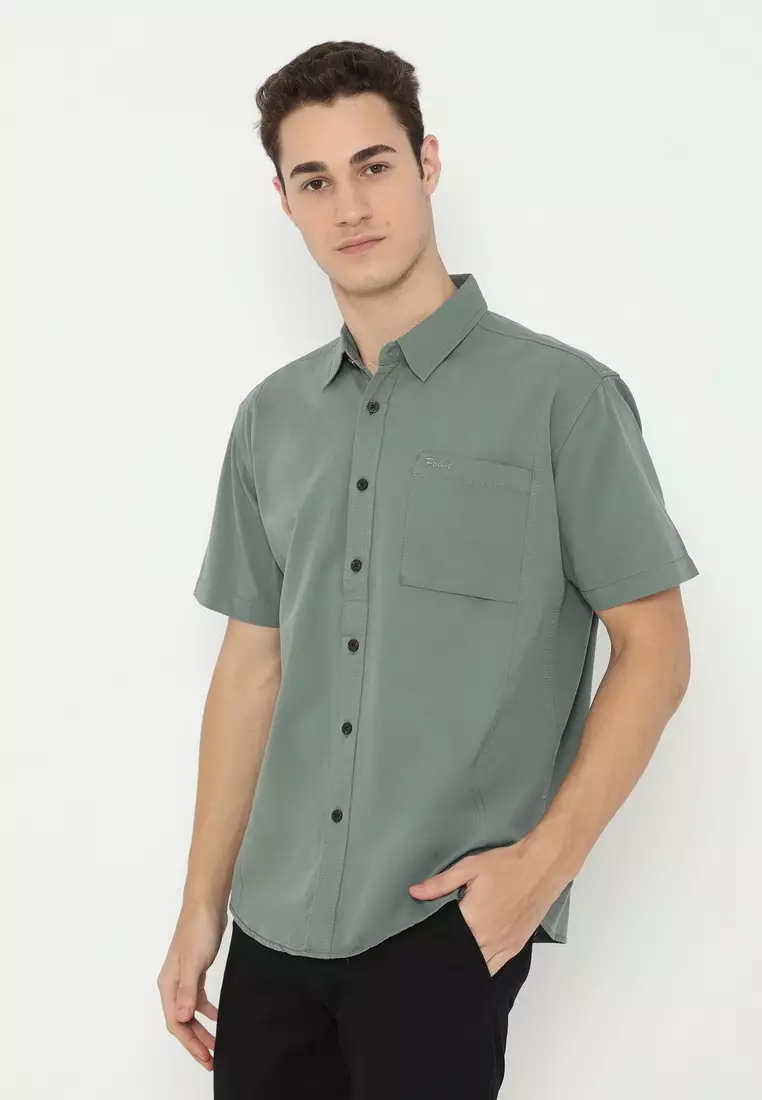 POLICE Kemeja Polos Cotton Regular Fit Pria