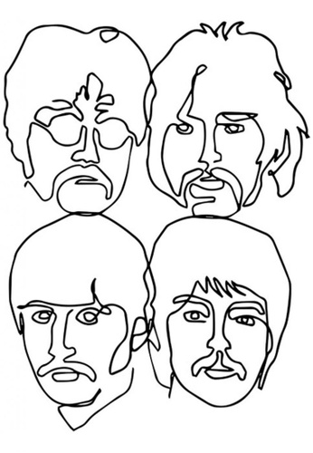 the beatles pop art poster