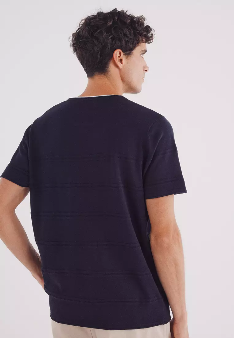 Short Sleeve Textured Jumper