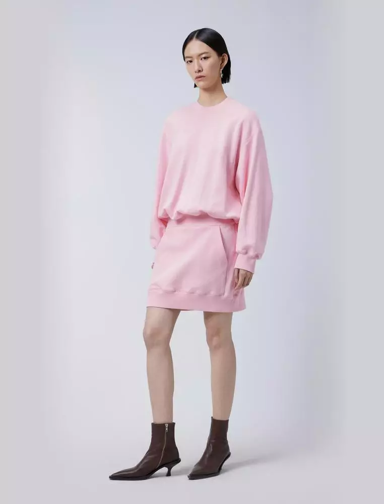 纯色休闲长袖连衣裙