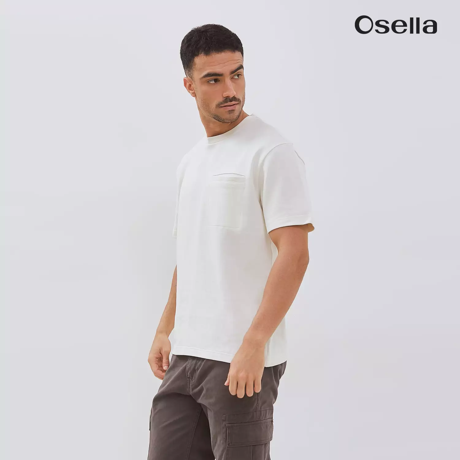 Osella Heavyweight Cotton Relaxed Fit T-Shirt 2071501988 | Atasan Kaos Lengan Pendek Pria
