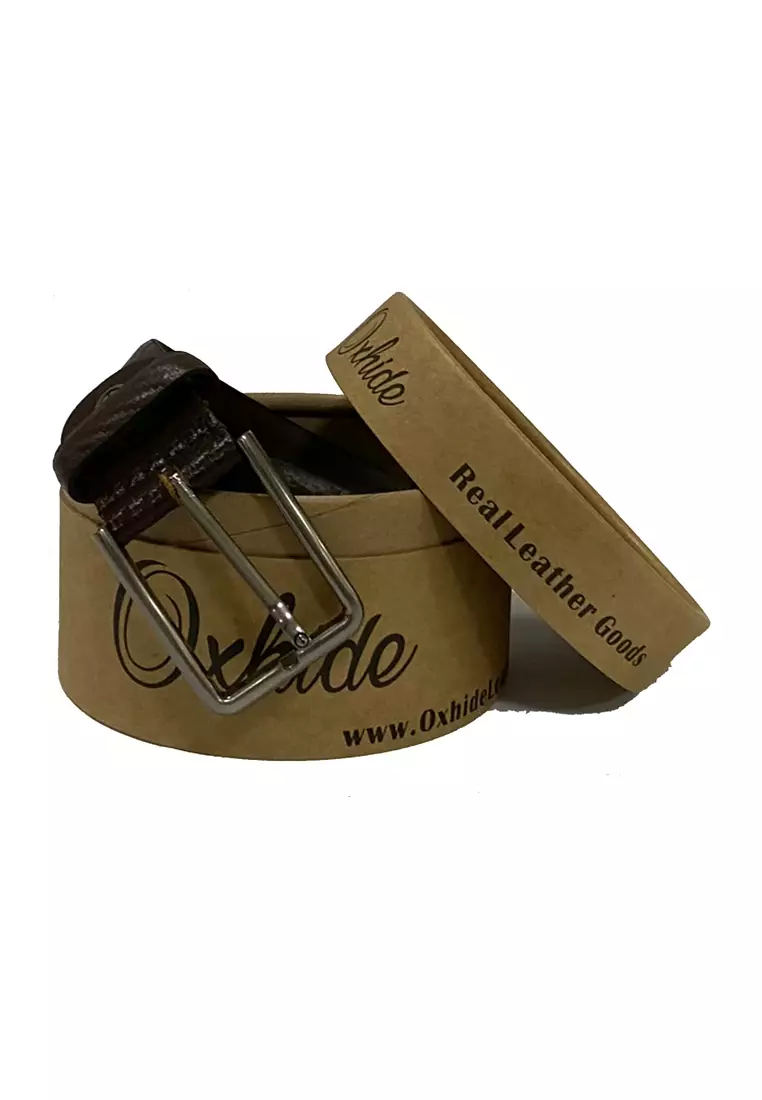 Leather Belt 3cm or 30 mm wide - Genuine Leather Belt for Men - Reversible type - Brown and Black - R18 - Toledo