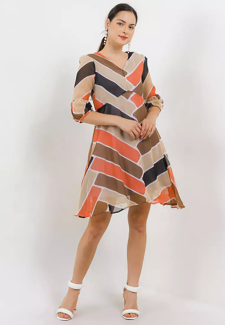 Chanira Kaira Dress-Orange Multi