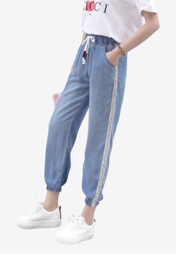 XAFITI blue Women Sequin Denim Jeans 2C01AAA6DAC053GS_1