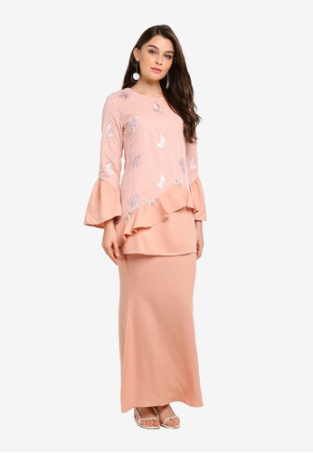 Kurung Modern from peace collections in Orange